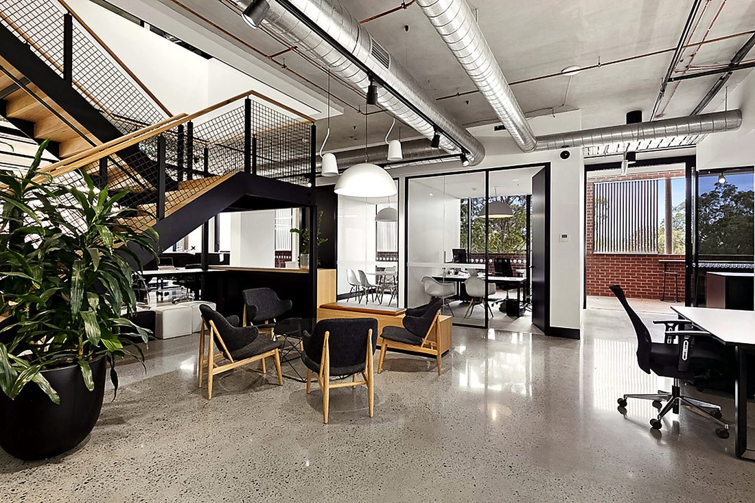 W.hub reception desk and waiting area in Elsternwick