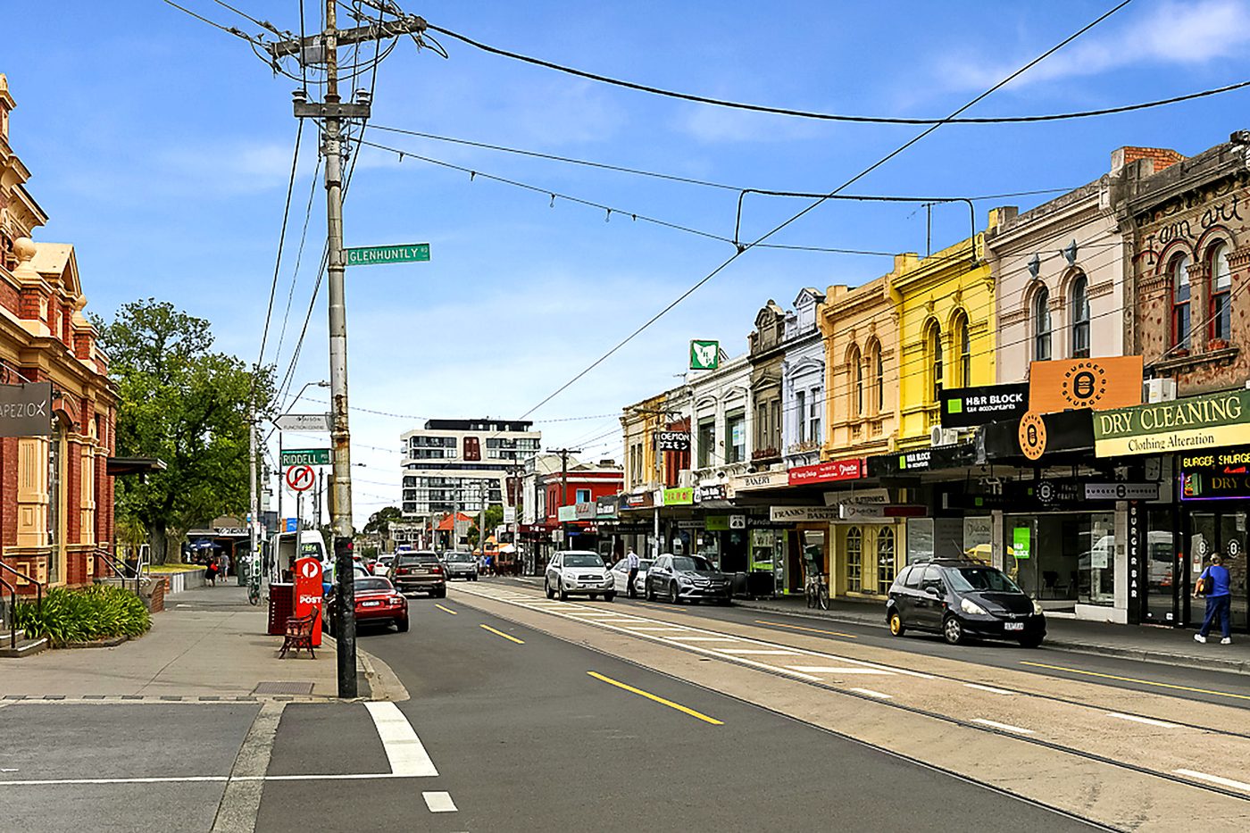 Elsternwick Village shopping strip on Glen Huntly Road
